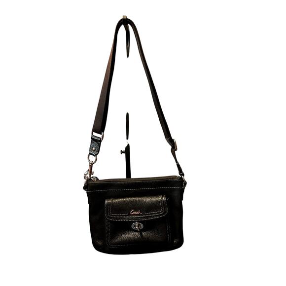 Coach Black Small Crossbody with Turnlock Front Pocket - Picture 1 of 7